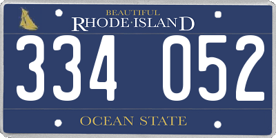 RI license plate 334052