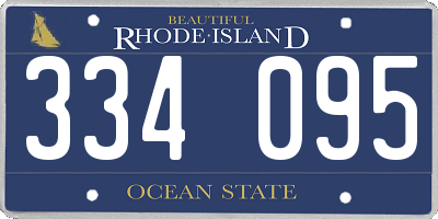 RI license plate 334095