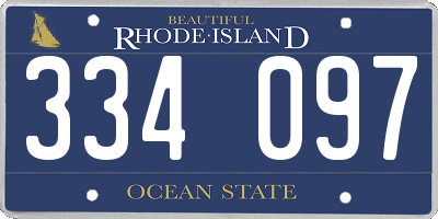 RI license plate 334097