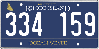 RI license plate 334159