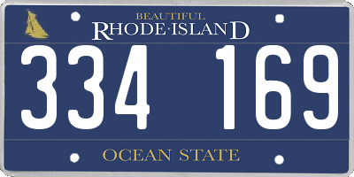 RI license plate 334169
