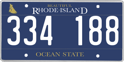 RI license plate 334188