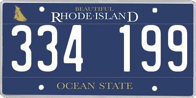 RI license plate 334199