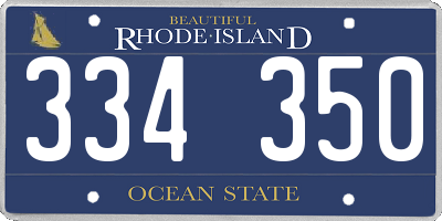 RI license plate 334350