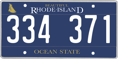 RI license plate 334371