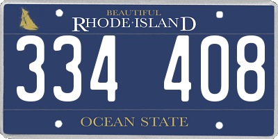 RI license plate 334408