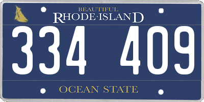 RI license plate 334409