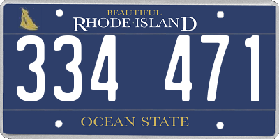 RI license plate 334471