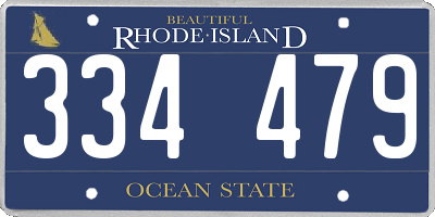 RI license plate 334479