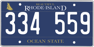 RI license plate 334559