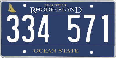 RI license plate 334571