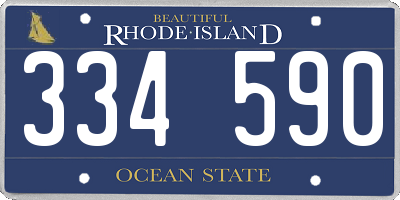 RI license plate 334590