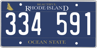 RI license plate 334591