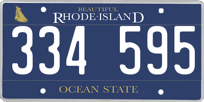 RI license plate 334595
