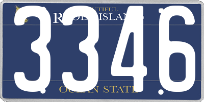 RI license plate 3346