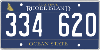 RI license plate 334620