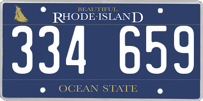 RI license plate 334659