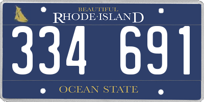 RI license plate 334691