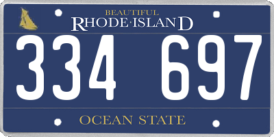 RI license plate 334697