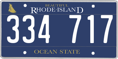 RI license plate 334717