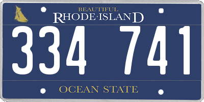 RI license plate 334741