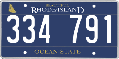 RI license plate 334791