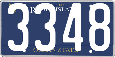 RI license plate 3348