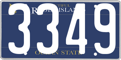 RI license plate 3349