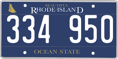 RI license plate 334950