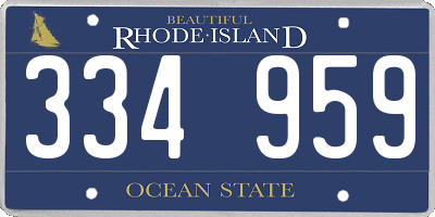 RI license plate 334959