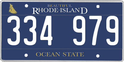 RI license plate 334979
