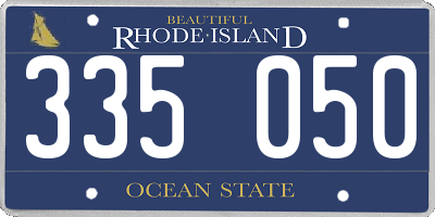 RI license plate 335050