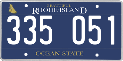 RI license plate 335051