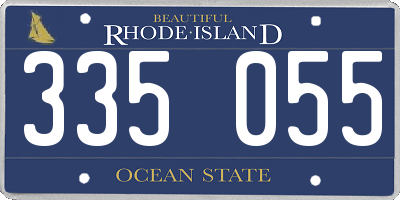 RI license plate 335055
