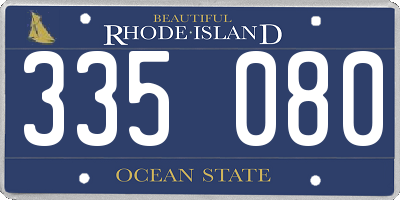 RI license plate 335080
