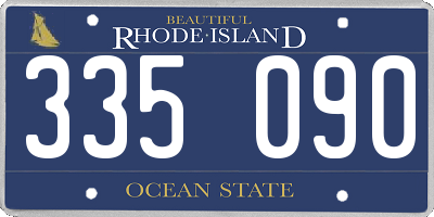 RI license plate 335090
