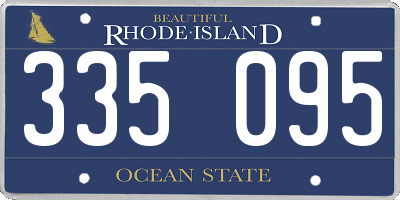 RI license plate 335095