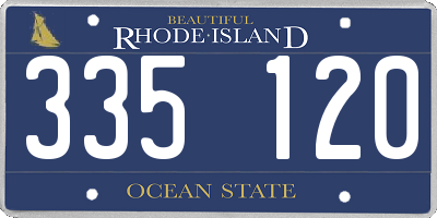 RI license plate 335120