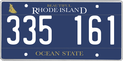 RI license plate 335161