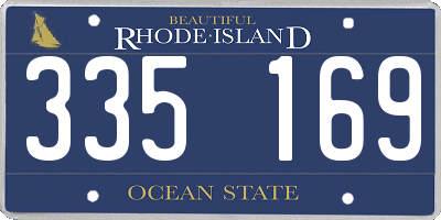 RI license plate 335169