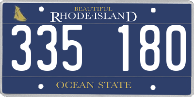 RI license plate 335180