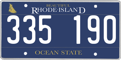 RI license plate 335190