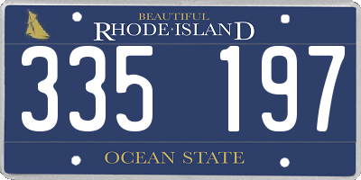 RI license plate 335197