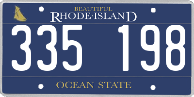 RI license plate 335198