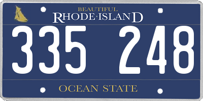 RI license plate 335248