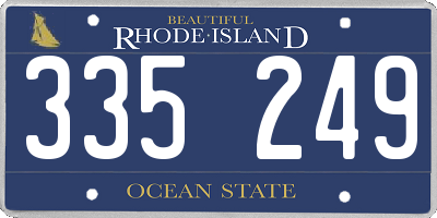 RI license plate 335249