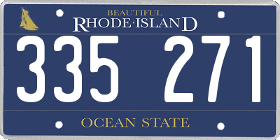 RI license plate 335271