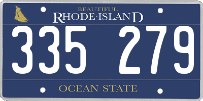 RI license plate 335279