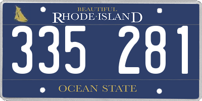 RI license plate 335281