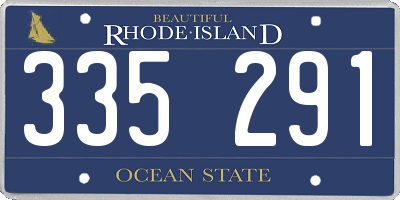 RI license plate 335291